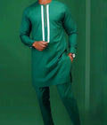 African Men's Suit Digital Top And Trousers 2-piece Set