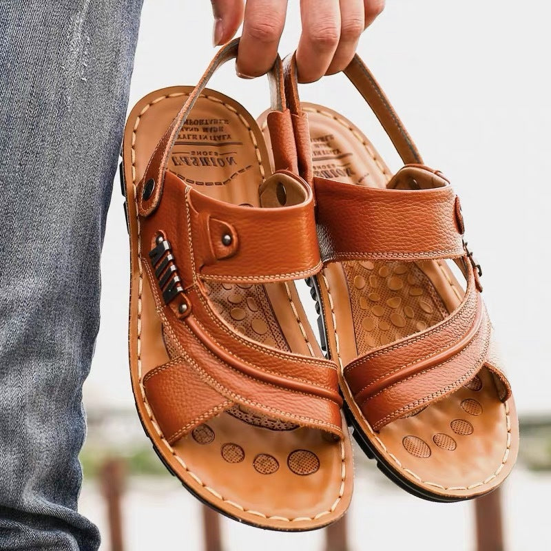 First Layer Cowhide Men's Sandals Summer Genuine Leather Sandals