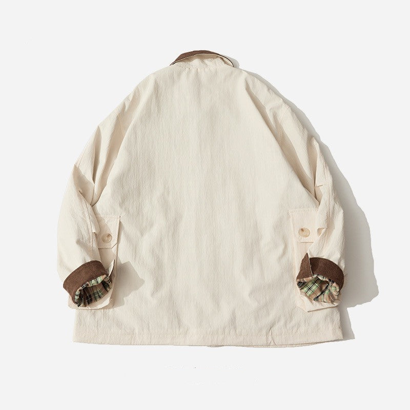 Men's And Women's Contrast Color Casual Jacket