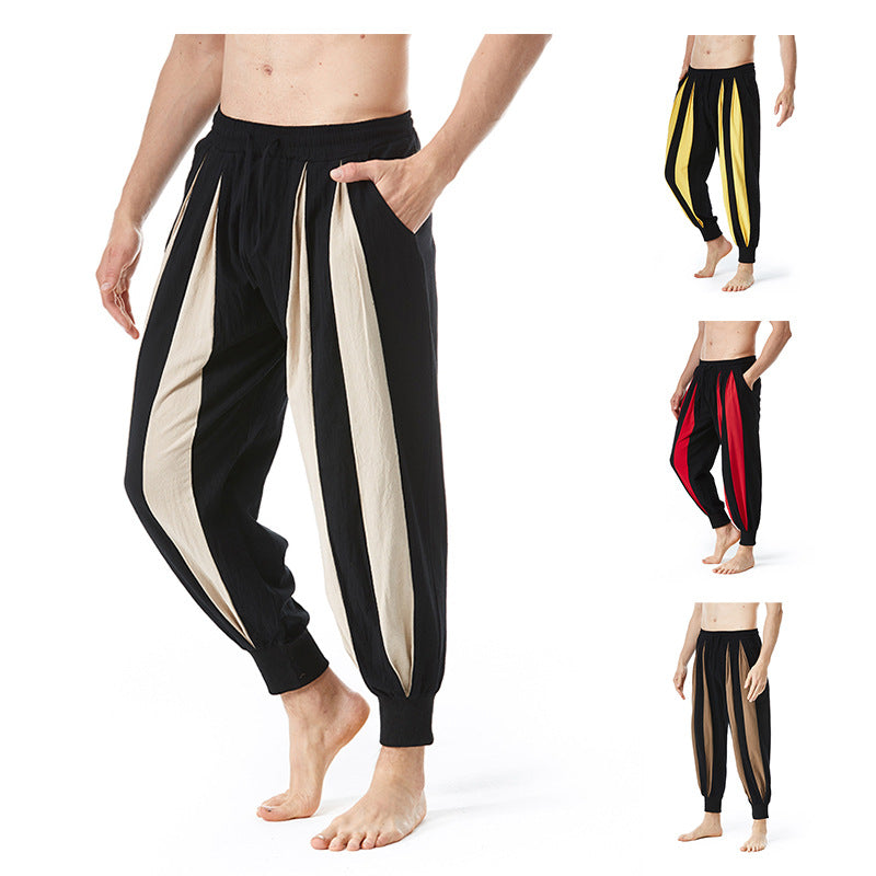 Men's Color Matching Casual Trousers