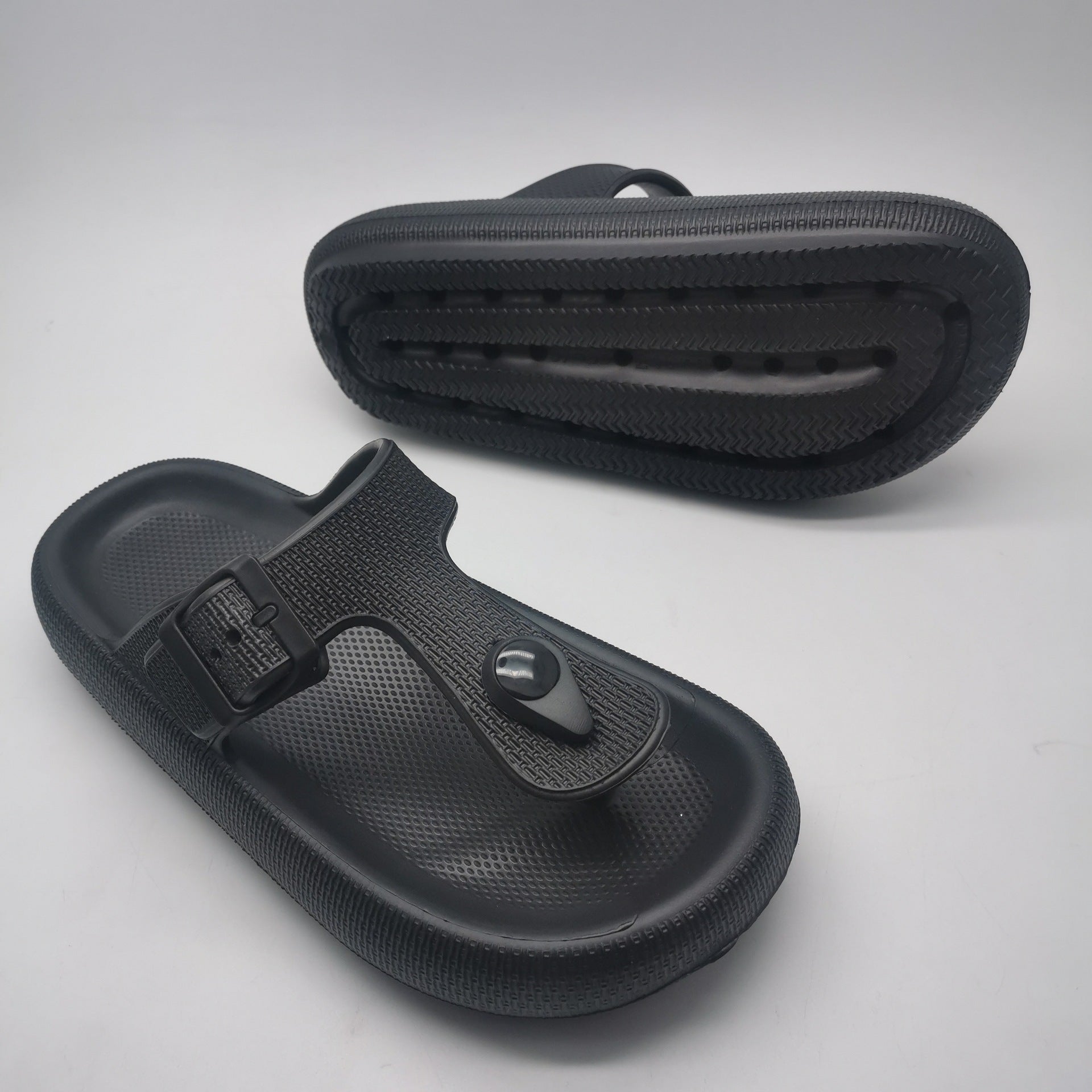 EVA Buckle Flip-flop Fashion Non-slip Slip-on Slippers Outdoor Dual-use Beach Shoes