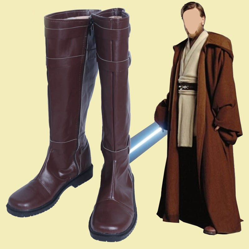 Jedi Cosplay Shoes Leather Boots