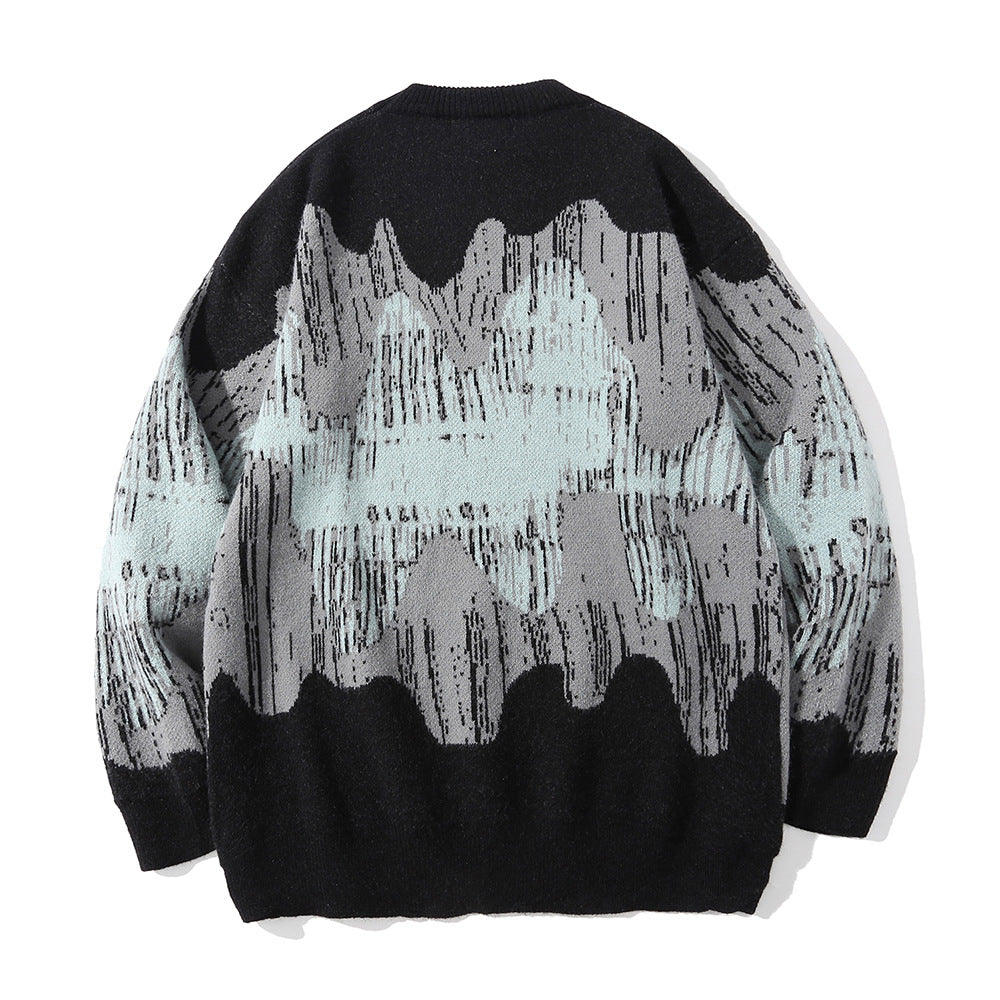 Street Fashion Retro Casual Long Sleeve Pullover Sweater