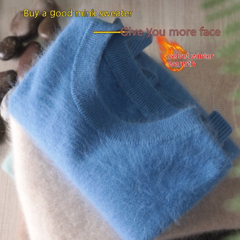 Cashmere Round Neck Pullover Thickened Woolen Bottoming Sweater