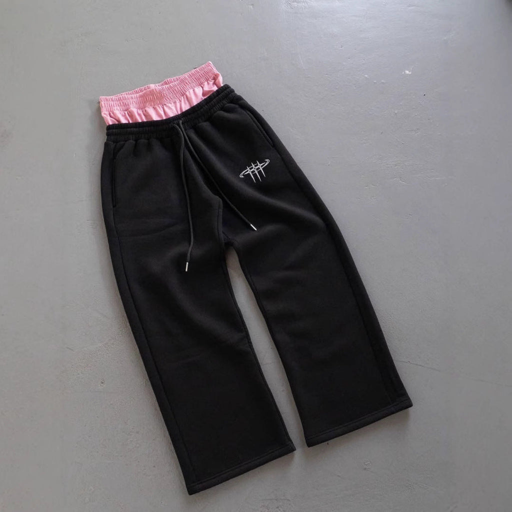 Retro Street Hip Hop Loose Casual Double Waist Pants For Men And Women