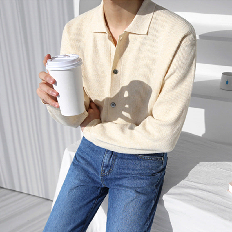 Men's Spring And Autumn Sweater Coat