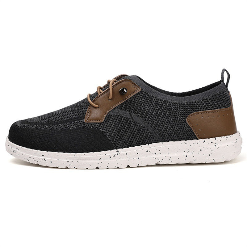 Men's Laceless Canvas Shoes Lightweight Breathable Plus Size Social Casual Men's Shoes