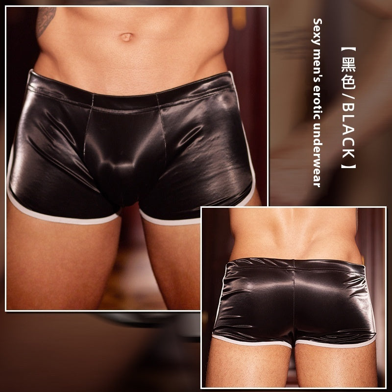 Men's Boxer Leather Sexy Briefs