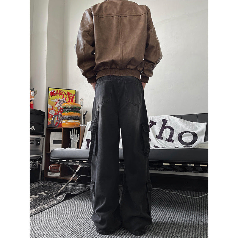 Autumn And Winter Clothing New Men's Hong Kong Style Trendy Workwear Jeans