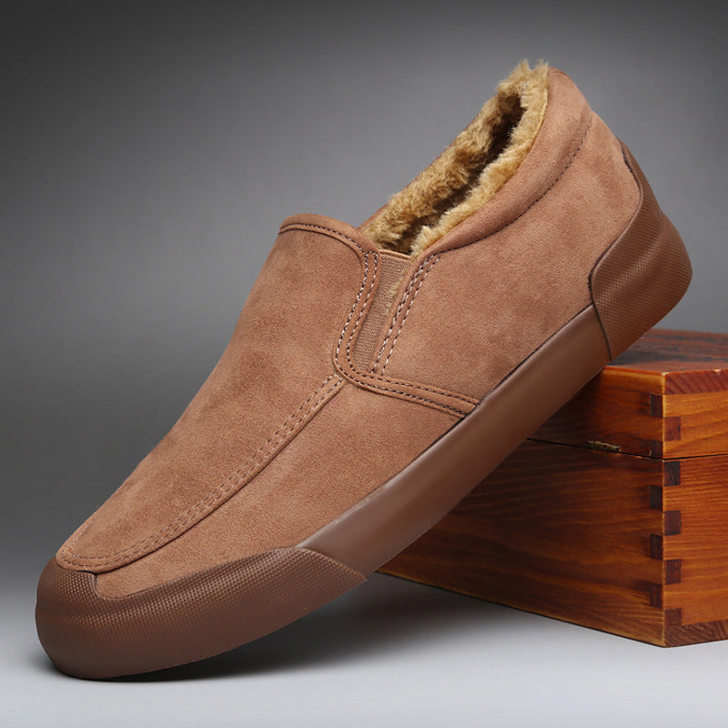 Men's Casual All-match Cloth Cover Velvet Shoes