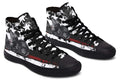 Men's And Women's Fashion Color Printing High-top Canvas Shoes