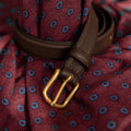 Men's And Women's Belt Lychee Pattern Calfskin