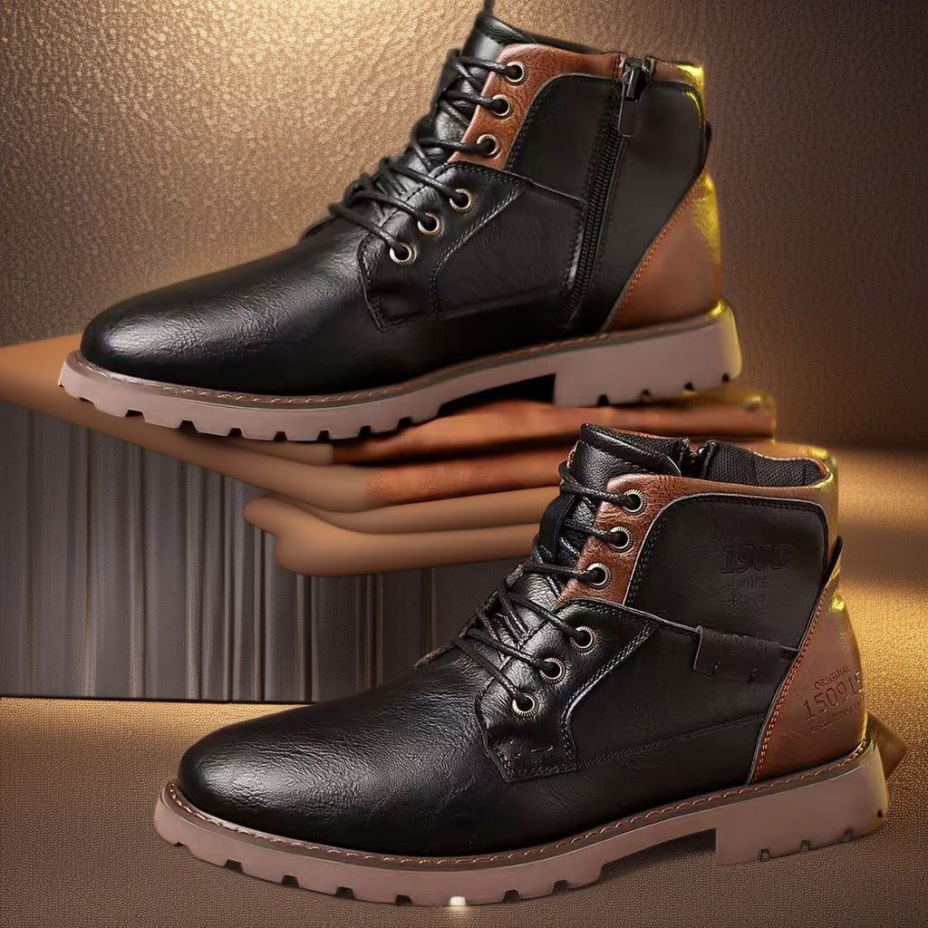 Martin Boots Leisure Plus Size Zip Ankle Boots