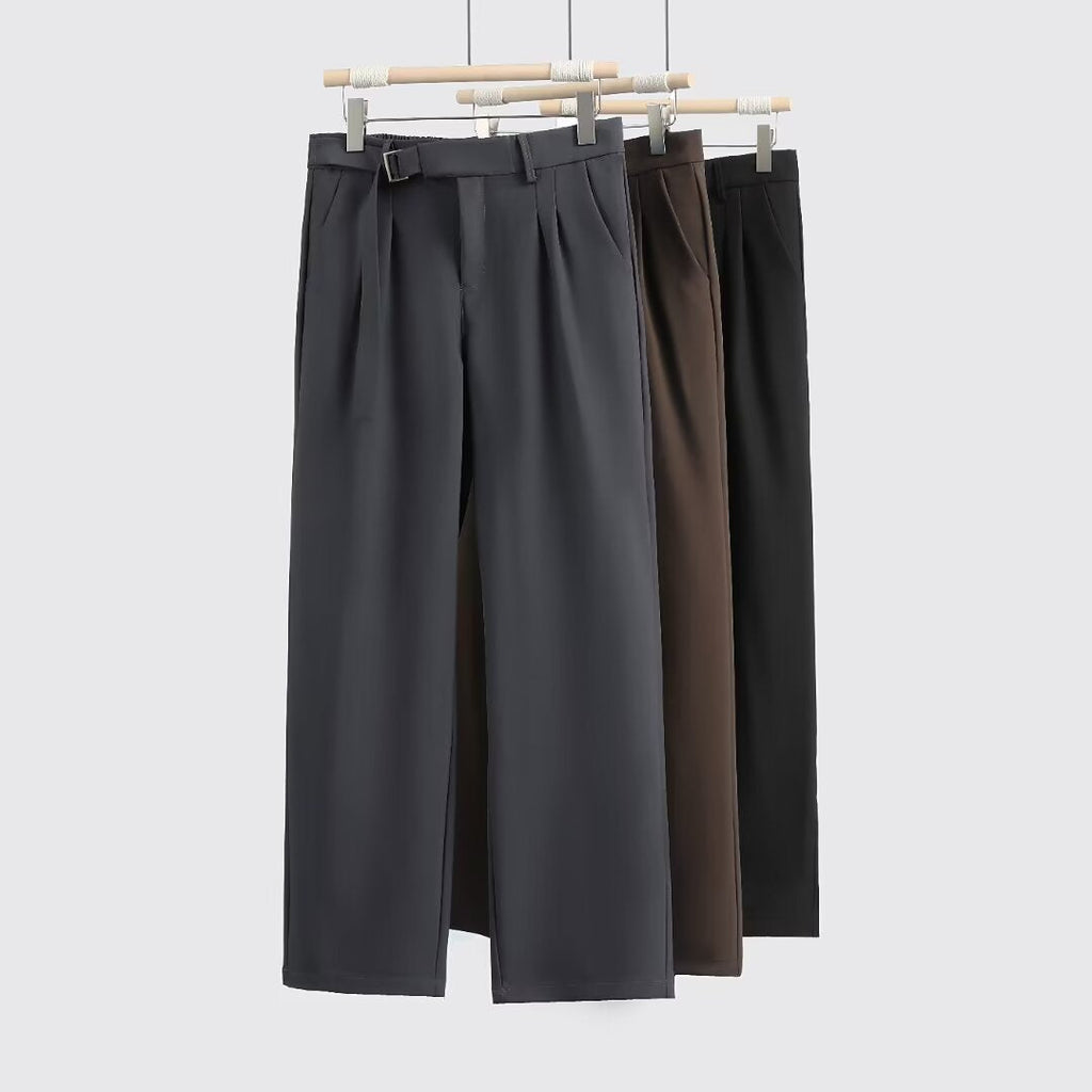 High-end Solid Color Fashionable All-match Suit Pants Loose Drooping