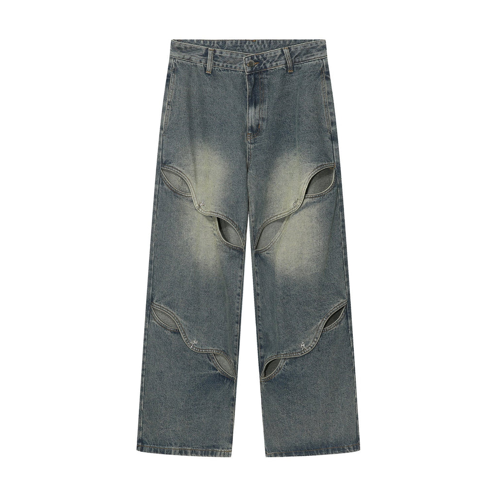 Spring And Summer Casual Wide Leg Hollow Baggy Pants
