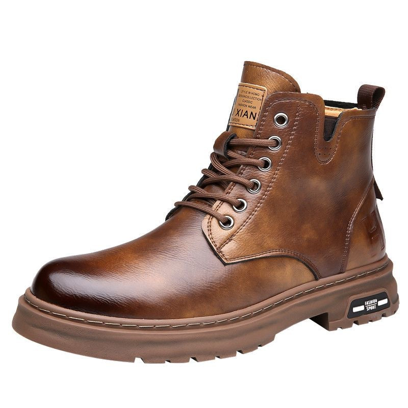 British Martin Boots Thick Bottom Outdoor Hiking Workwear Men