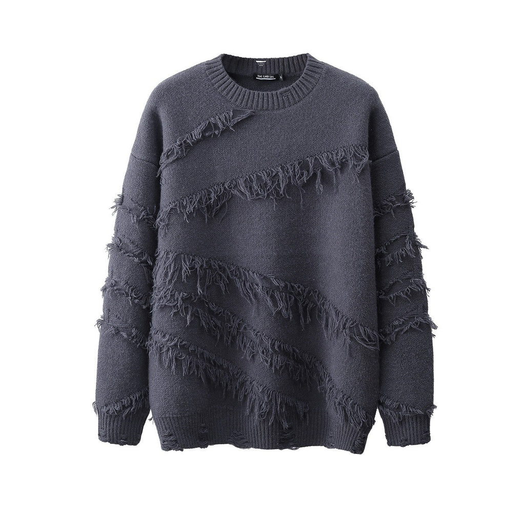 Design Sense Niche Vintage Tassel Sweater Men's And Women's Autumn And Winter Loose Lazy Chic Soft Glutinous Chic Sweater