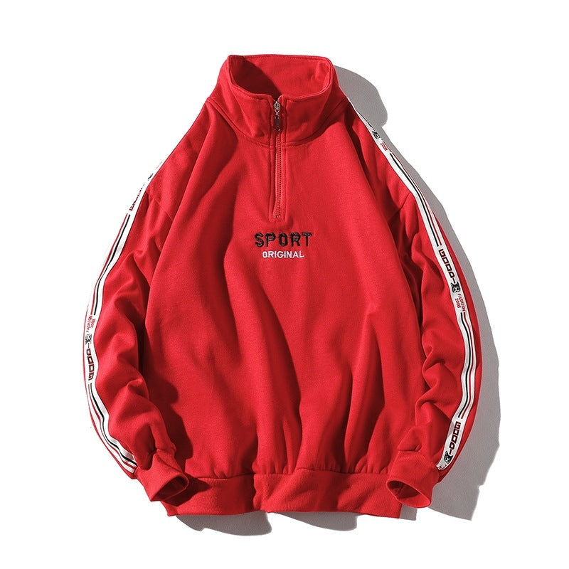 Straight leader pull striped sweater