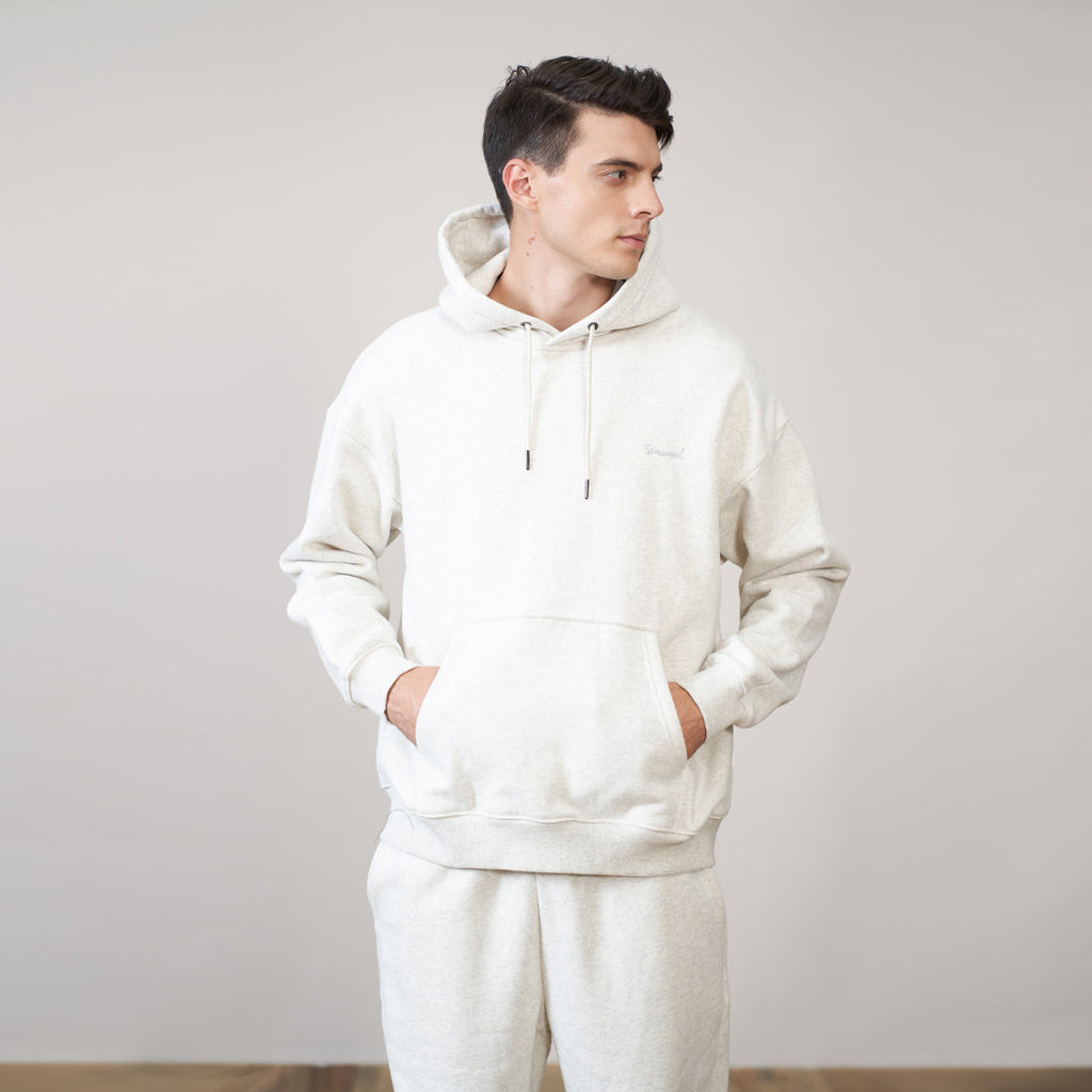 Ht  Simple Wood Men's Loose Fit Lining Fleece Printing
