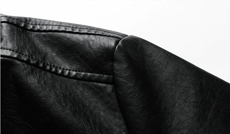 Spring And Autumn New Men's Washed PU Leather Jacket