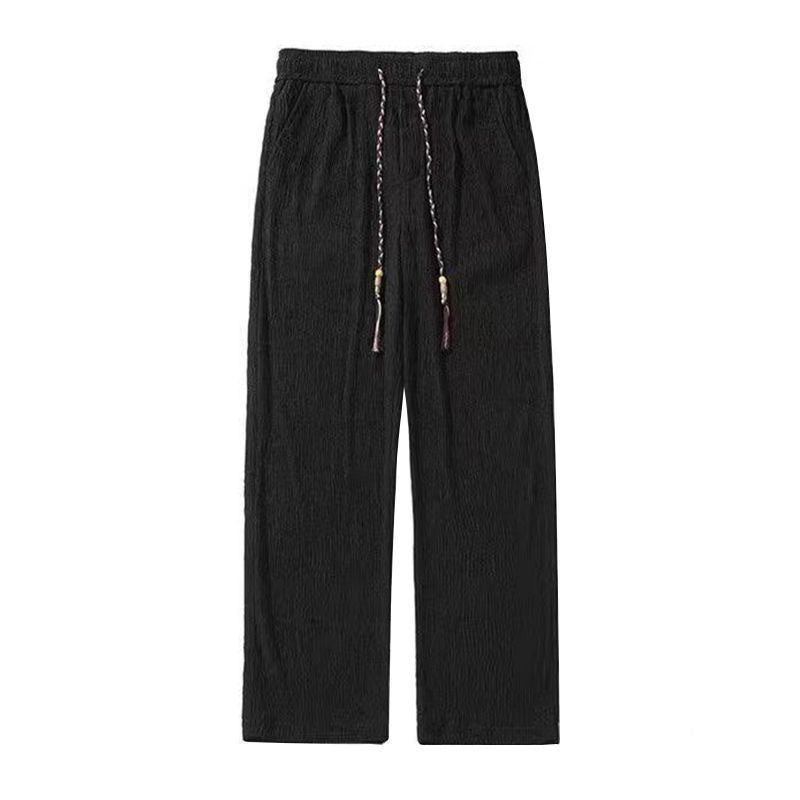 Men's Summer Thin Loose Straight Drooping Texture Pants