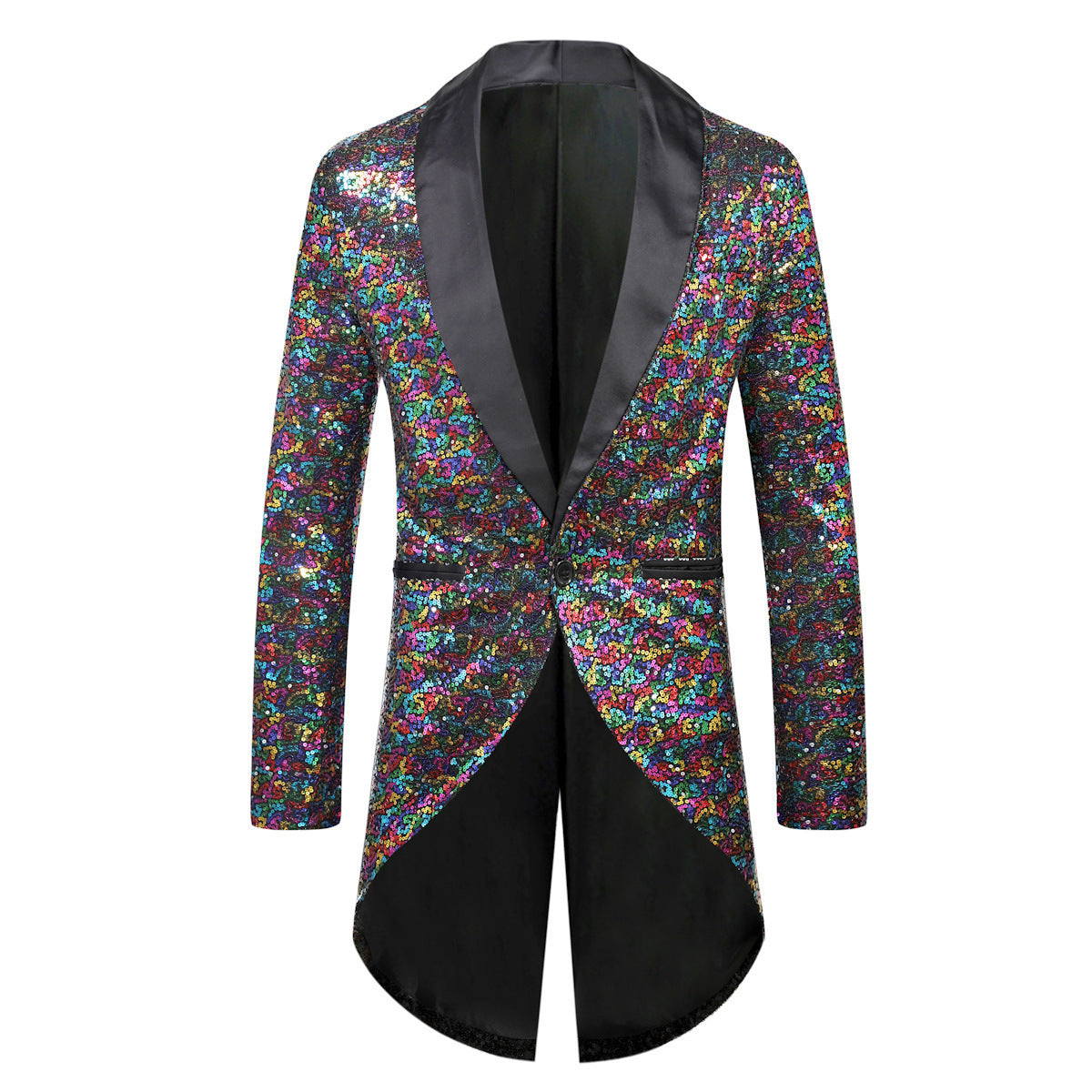 Fashion Sequin Suit AliExpress Foreign Trade Purchasing Men's Single-button Suit Tailcoat