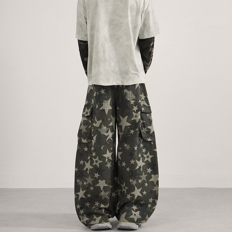 American Street Hip-hop Fashionable Brand XINGX Full Printed Overalls