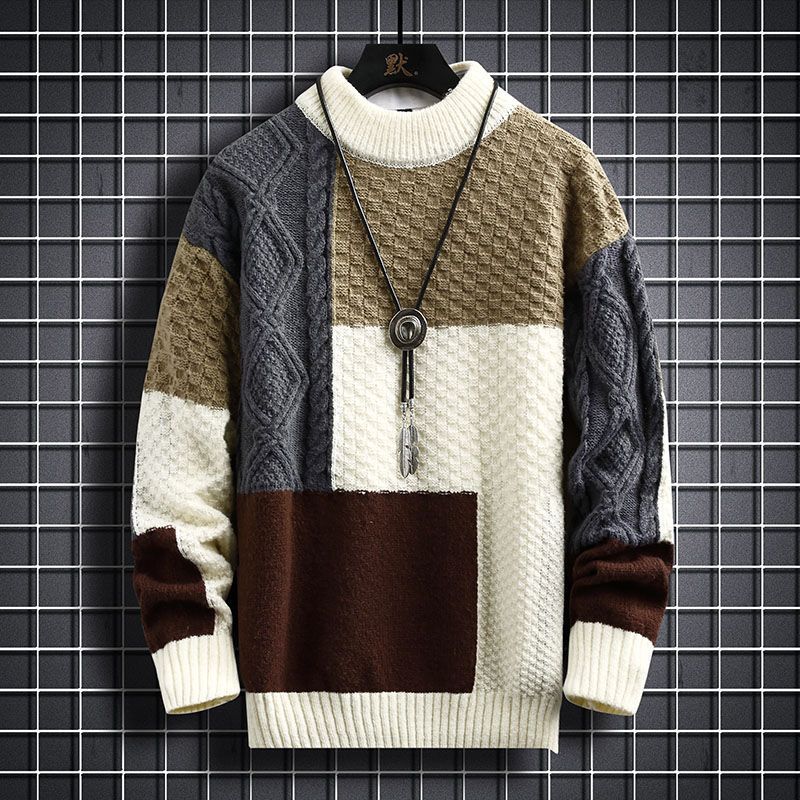 Men's Polyester Warm Sweater Winter