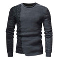 Men's Fashion Round Neck Color Block Slim Sweater