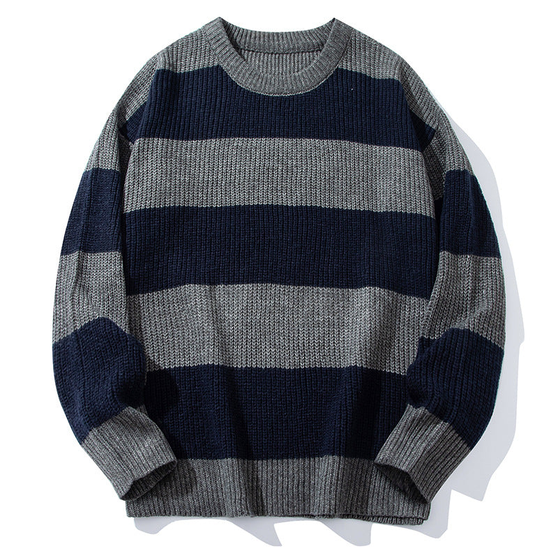 Round Neck Loose Sweater Men's Casual Sweater