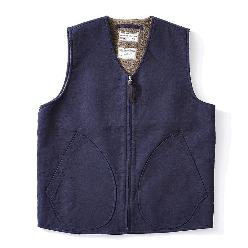 Fleece-lined Thick Wool Men's Vest