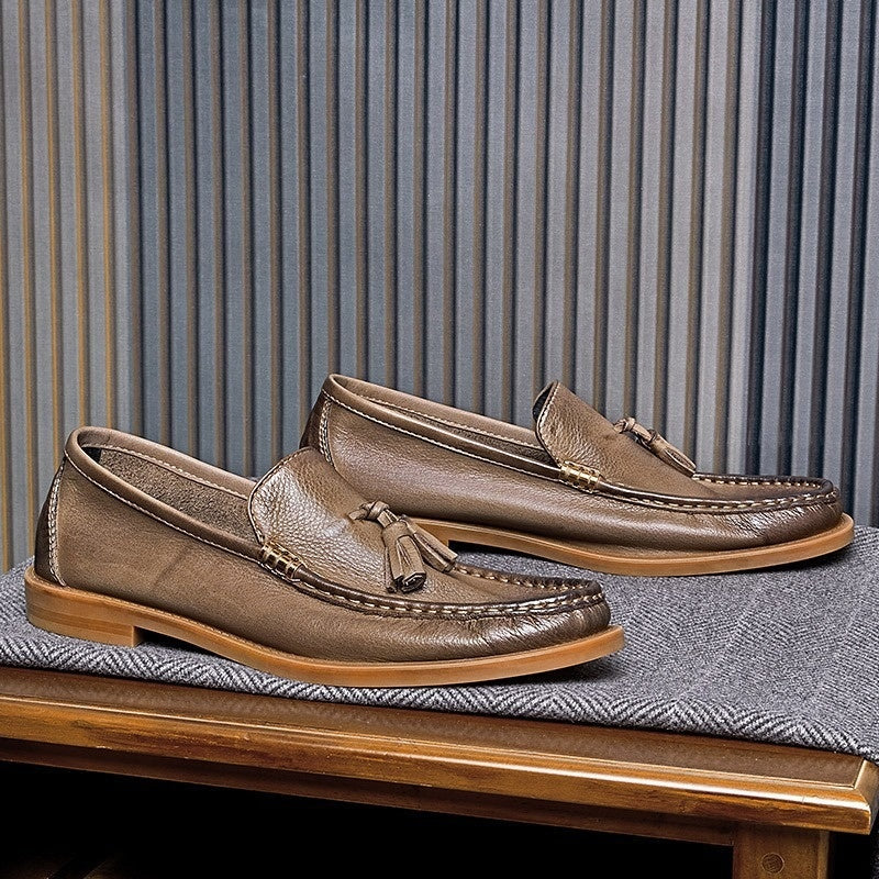 Breathable Men's Genuine Leather England Style