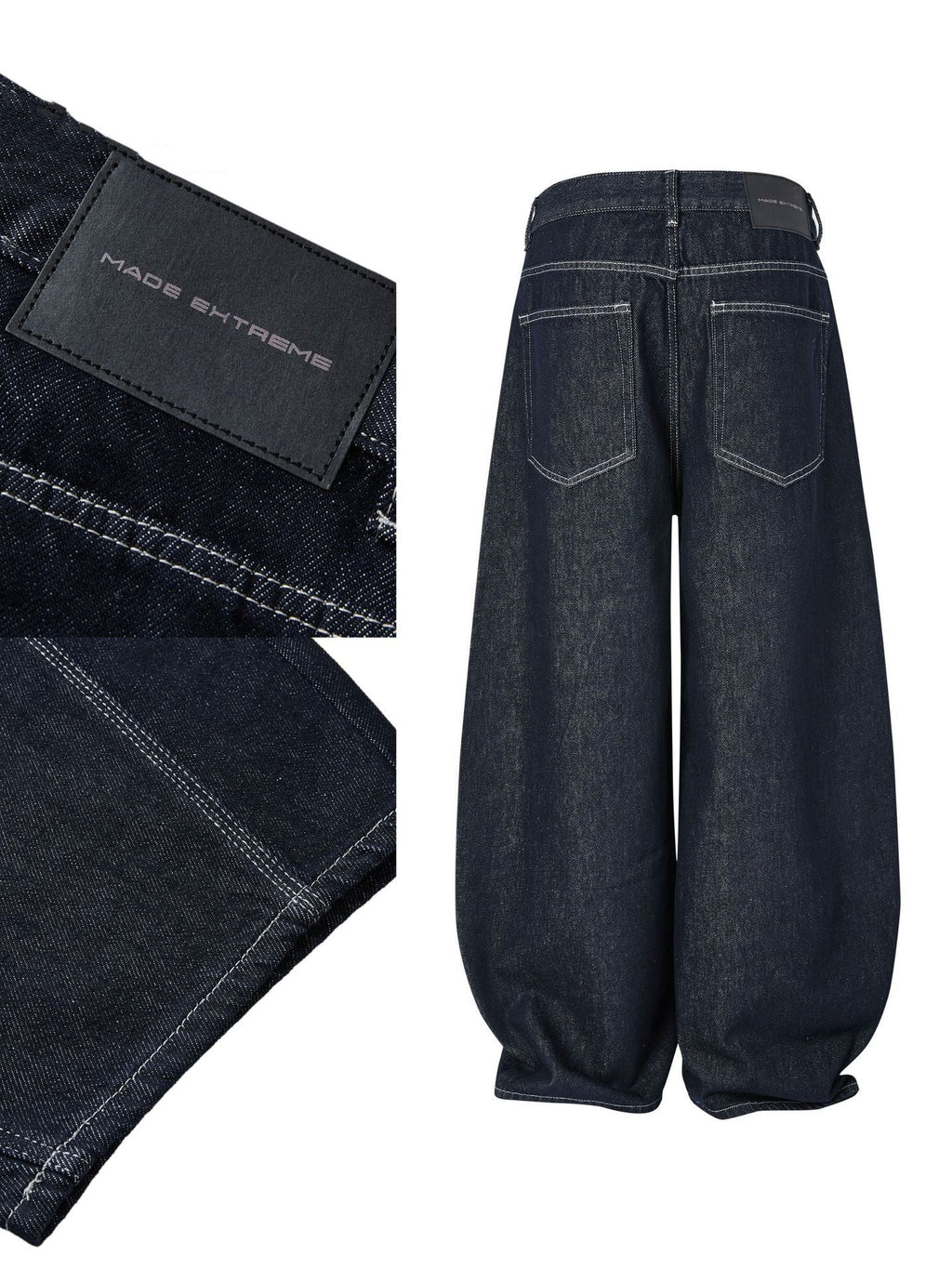 Design Wide Leg Bright Line Primary Color Jeans Trousers For Men And Women