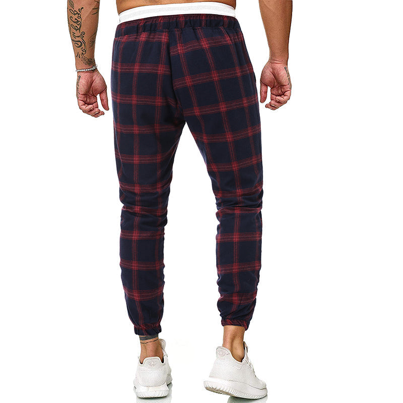 Fashion check casual trousers