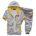 Men's hooded short sleeve sweater + shorts