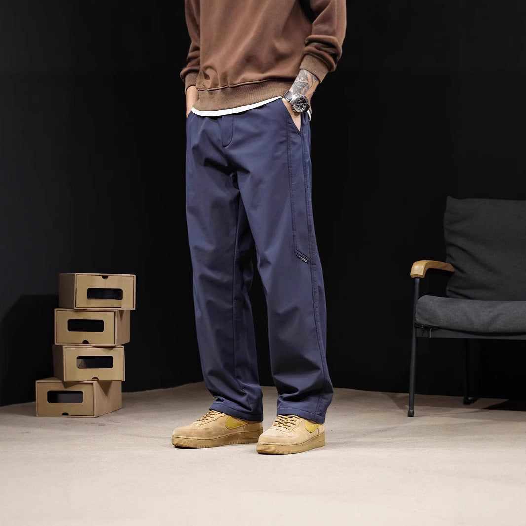 Versatile Wide-leg Pants Japanese Retro Minimalist Solid Color