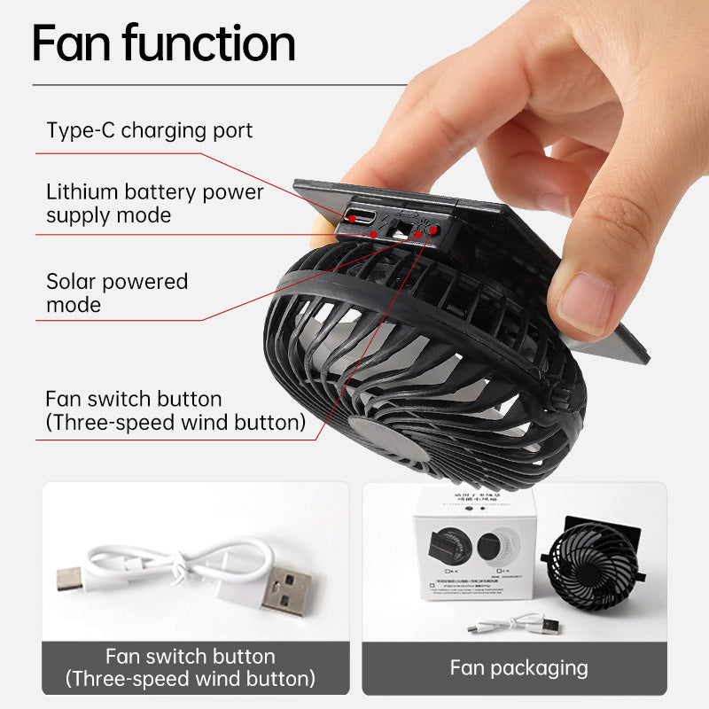 Solar-powered Fan Hat With Long-lasting Lithium Battery, Men's Outdoor Fishing Hat With Fan, Sun Protection Fisherman's Hat