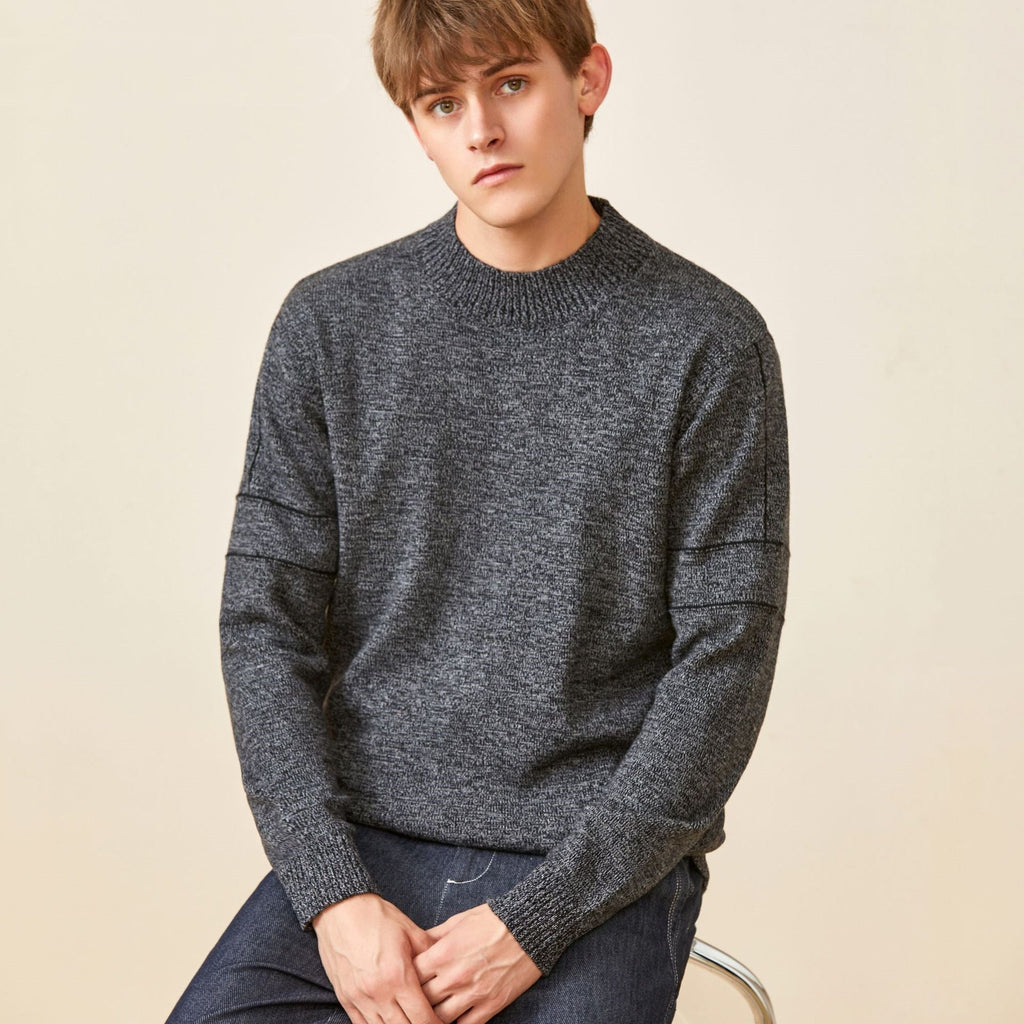 Autumn And Winter Slim-fitting Threaded Cuffs All-match Blouse Men