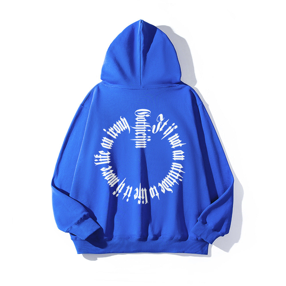 European Hip Hop Gothic Sweater Men's Hoodie