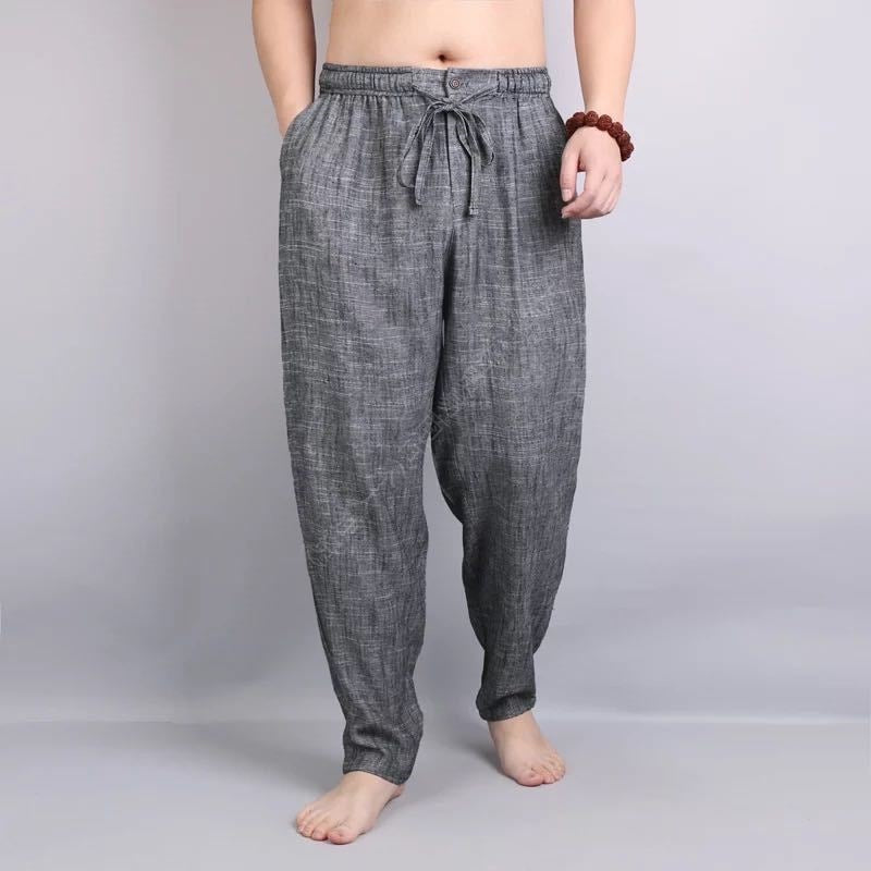 Spring And Summer Retro Linen Harem Pants Men