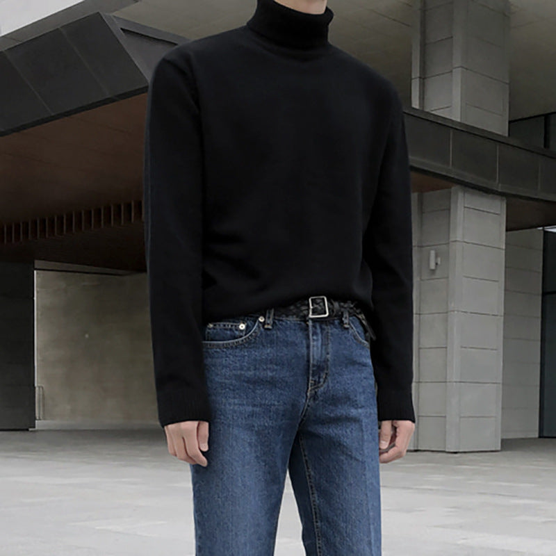 Men's Thickened Autumn And Winter Slim Turtleneck Sweater