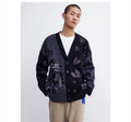 Men's Trendy Funny Robot Jacquard Sweater Knit Jacket