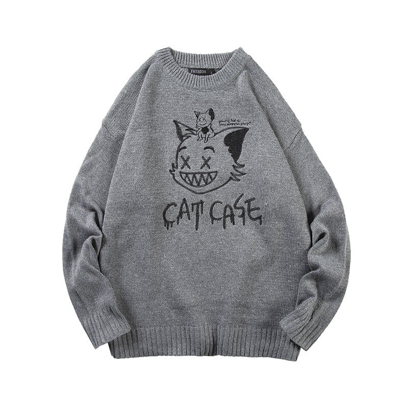 Knitwear Ins Tide Brand Hong Kong Style Loose Jacket