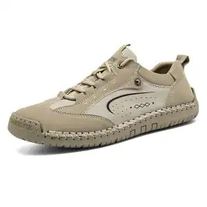 University Style Good-looking Outer Wear Handmade Stitching Casual Leather Shoes