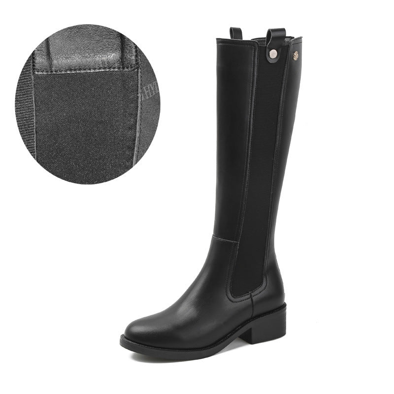 Women's Boots With Big Rim And Thick Heel
