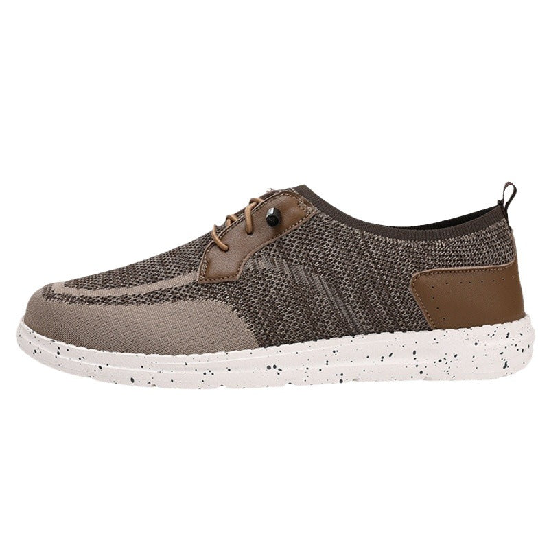 Men's Laceless Canvas Shoes Lightweight Breathable Plus Size Social Casual Men's Shoes