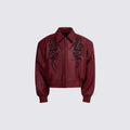 High Street Metallic Tack Decorative Pu Leather Coat