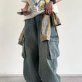 Retro Overalls Male Straight-leg Wide-leg Pants