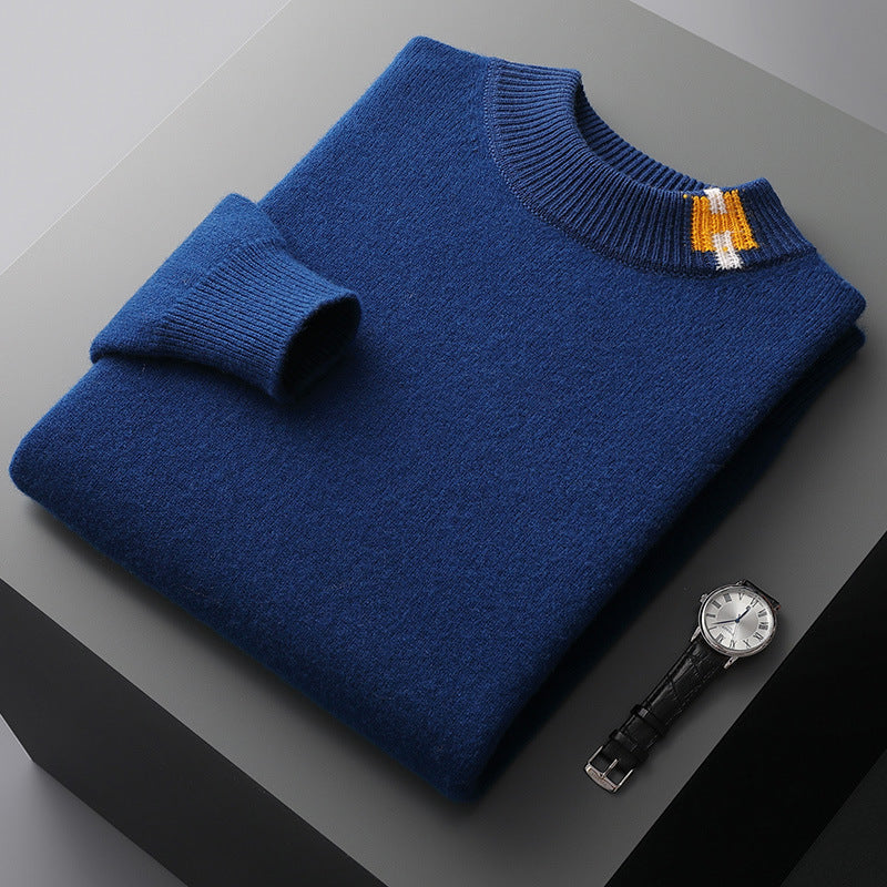 Jacquard Sweater Casual Trendy Knit Oversized Wool Base Shirt