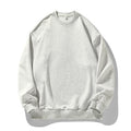 Round Neck Solid Color Autumn And Winter New American Retro Fashion Brand Couple Baggy Coat
